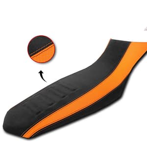 Funda de asiento antideslizante negra y naranja con humps vulcanizados para moto KTM 790 y 890 Adventure de Trail