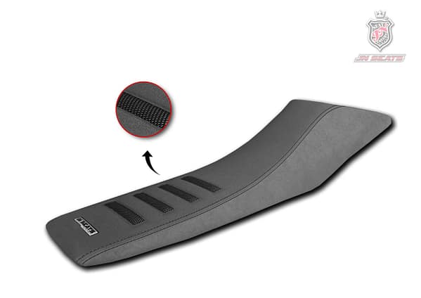 Funda de asiento antideslizante de ante impermeable de color gris y negro para moto Husqvarna 701