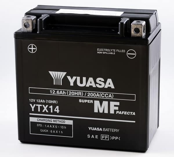 Batería de moto Wet Charged marca Yuasa